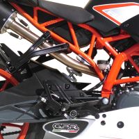 GPR exhaust compatible with  Ktm Rc 390 2015-2016, Furore Nero, Racing slip-on exhaust including link pipe 