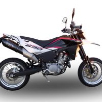 Scarico GPR compatibile con  Husqvarna TE 630 E - SMS 630 - Smr 630 2010-2014, Gpe Ann. Poppy, Coppia di terminali di scarico omologati, forniti con db killer removibile, catalizzatori e raccordi specifici