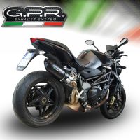 Scarico GPR compatibile con  Mv Agusta Brutale 990 R 2010-2011, Furore Nero, Scarico omologato, silenziatore con db killer estraibile e raccordo specifico