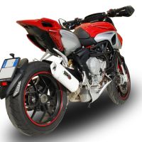 Scarico GPR compatibile con  Mv Agusta Rivale - Stradale 800 2014-2016, Albus Ceramic, Scarico omologato, silenziatore con db killer estraibile e raccordo specifico