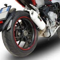 Scarico GPR compatibile con  Mv Agusta Rivale - Stradale 800 2014-2016, Albus Ceramic, Scarico omologato, silenziatore con db killer estraibile e raccordo specifico