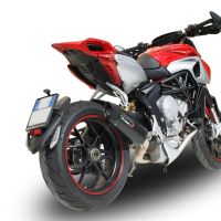 Scarico GPR compatibile con  Mv Agusta Rivale - Stradale 800 2014-2016, Furore Nero, Scarico omologato, silenziatore con db killer estraibile e raccordo specifico