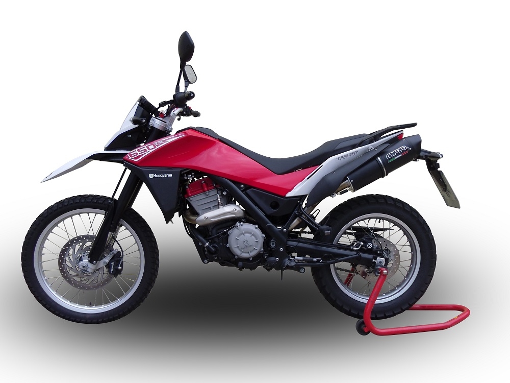 GPR exhaust compatible with  Husqvarna TERRA - STRADA TR 650  2013-2015, Furore Poppy, Homologated legal full system exhaust, including removable db killer and catalyst 