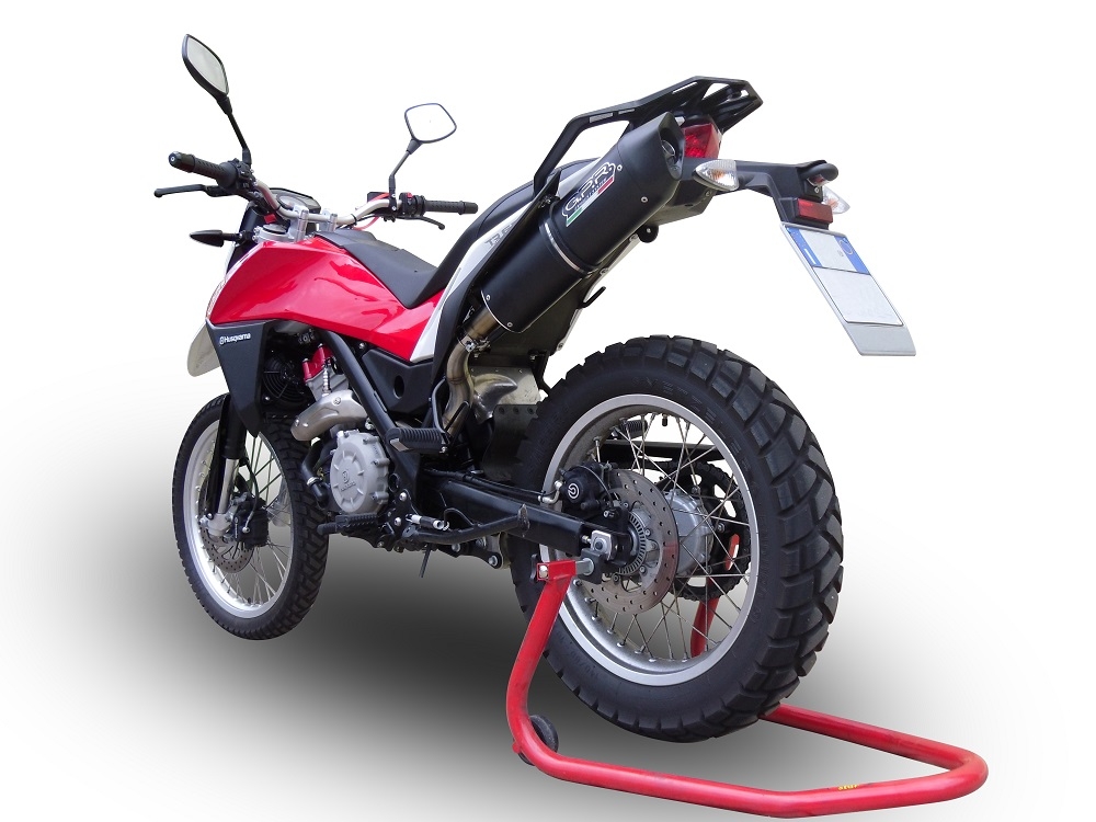 Scarico GPR compatibile con  Husqvarna TERRA - STRADA TR 650  2013-2015, Furore Nero, Scarico completo omologato,fornito con db killer estraibile,catalizzatore e collettore