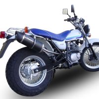 Scarico GPR compatibile con  Suzuki Rv 125 Van Van 2003-2017, Furore Nero, Terminale di scarico omologato, fornito con db killer estraibile, catalizzatore e raccordo specifico