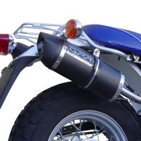 Scarico GPR compatibile con  Suzuki Rv 125 Van Van 2003-2017, Furore Nero, Terminale di scarico omologato, fornito con db killer estraibile, catalizzatore e raccordo specifico