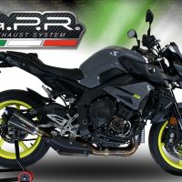 Scarico GPR compatibile con  Yamaha Mt-10 2016-2024, GP Evo4 Poppy, Scarico omologato, silenziatore con db killer estraibile e raccordo specifico