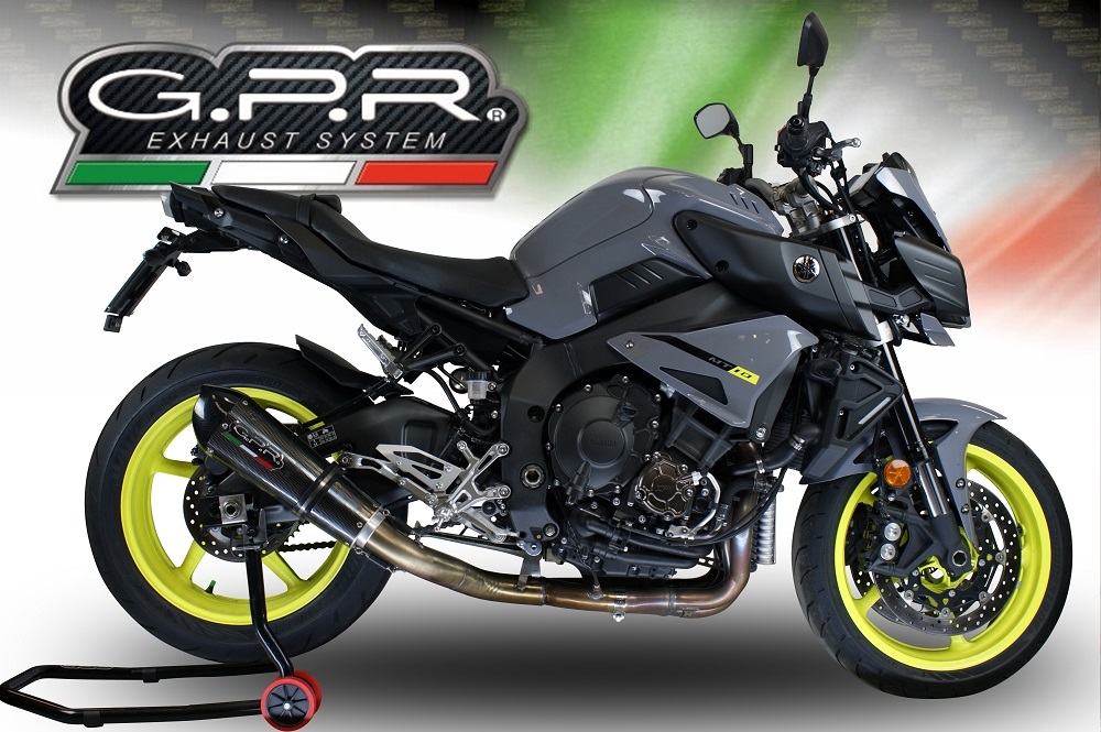 Scarico GPR compatibile con  Yamaha Mt-10 2016-2024, GP Evo4 Poppy, Scarico semi-completo omologato,fornito con db killer estraibile,catalizzatore e collettore