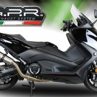 Scarico GPR compatibile con  Yamaha T-Max 560 2020-2021, GP Evo4 Titanium, Scarico completo omologato,fornito con db killer estraibile,catalizzatore e collettore