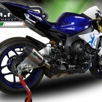 Scarico GPR compatibile con  Yamaha Yzf R1-R1-M 2015-2016, Gpe Ann. titanium, Scarico omologato, silenziatore con db killer estraibile e raccordo specifico