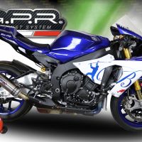 Scarico GPR compatibile con  Yamaha Yzf R1-R1-M 2020-2024, M3 Inox , Scarico omologato, silenziatore con db killer estraibile e raccordo specifico