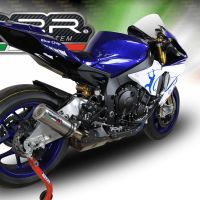 Scarico GPR compatibile con  Yamaha Yzf R1-R1-M 2015-2016, M3 Inox , Scarico omologato, silenziatore con db killer estraibile e raccordo specifico