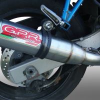 Scarico GPR compatibile con  Suzuki Gsf 1200 Bandit - S  2005-2006, Deeptone Inox, Scarico omologato, silenziatore con db killer estraibile e raccordo specifico