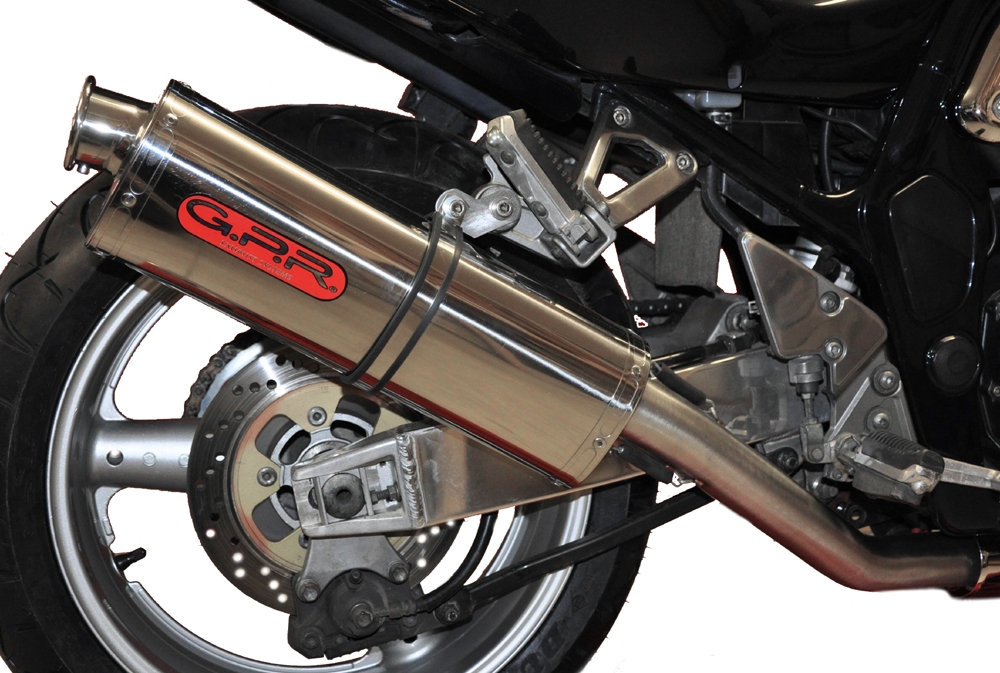 Scarico GPR compatibile con  Suzuki Gsf 650 Bandit - S  2005-2006, Trioval, Terminale di scarico omologato, fornito con db killer estraibile, catalizzatore e raccordo specifico