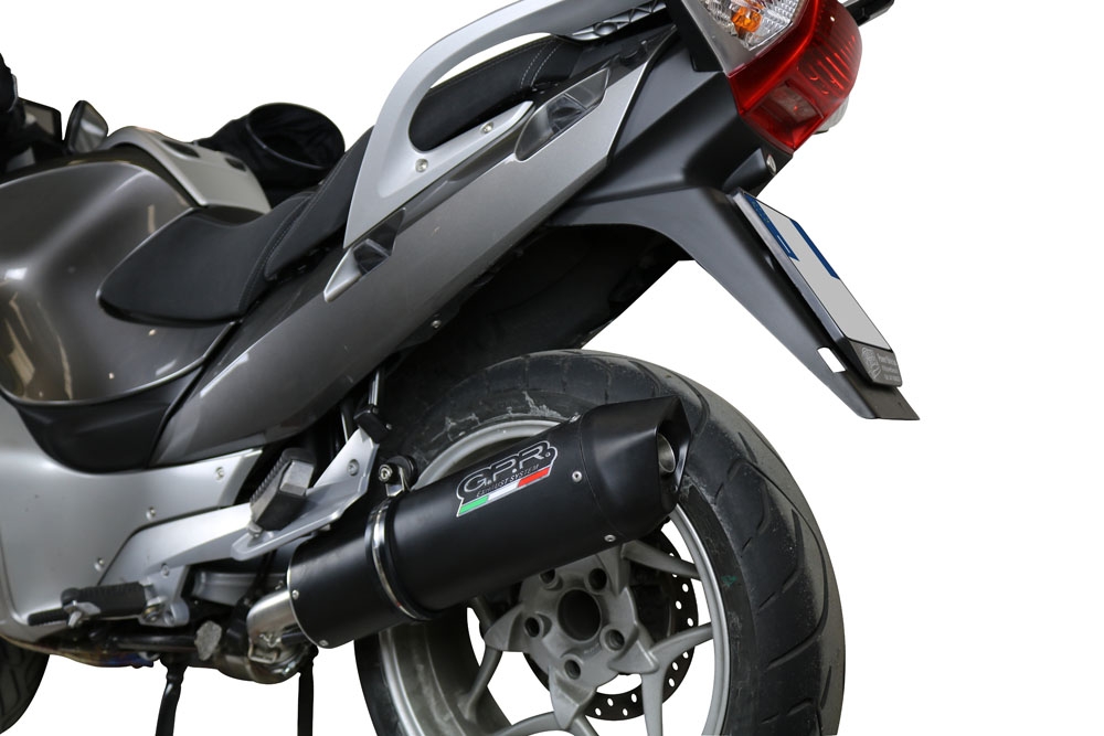 Scarico GPR compatibile con  Bmw R 1200 R 2006-2010, Furore Nero, Scarico omologato, silenziatore con db killer estraibile e raccordo specifico