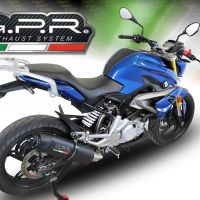 Scarico GPR compatibile con  Bmw G 310 R 2017-2021, Furore Evo4 Nero, Scarico completo omologato,fornito con db killer estraibile,catalizzatore e collettore