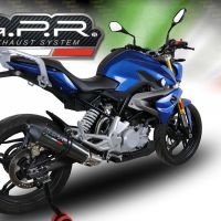 Scarico GPR compatibile con  Bmw G 310 R 2017-2021, GP Evo4 Poppy, Scarico completo omologato,fornito con db killer estraibile,catalizzatore e collettore