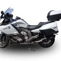 GPR exhaust compatible with  Bmw K 1600 Gt 2017-2021, Furore Evo4 Poppy, Dual Homologated legal slip-on exhaust including removable db killers and link pipes 