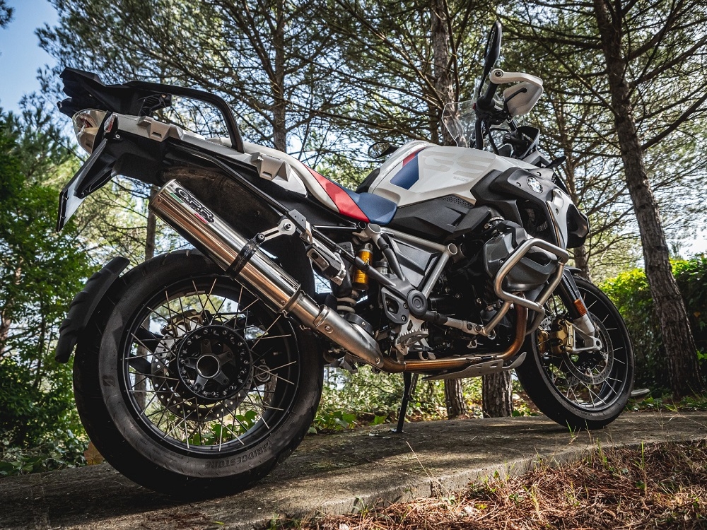 Scarico GPR compatibile con  Bmw R 1250 Gs -Adventure 2021-2024, M3 Inox , Scarico omologato, silenziatore con db killer estraibile e raccordo specifico