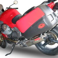 Scarico GPR compatibile con  Moto Guzzi Norge 850 2006-2011, Trioval, Scarico omologato, silenziatore con db killer estraibile e raccordo specifico