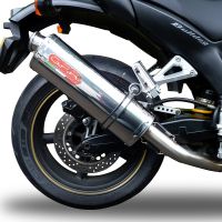 Scarico GPR compatibile con  Yamaha Bt Bulldog 1100 2002-2007, Trioval, Coppia di terminali di scarico omologati, forniti con db killer removibile, catalizzatori e raccordi specifici