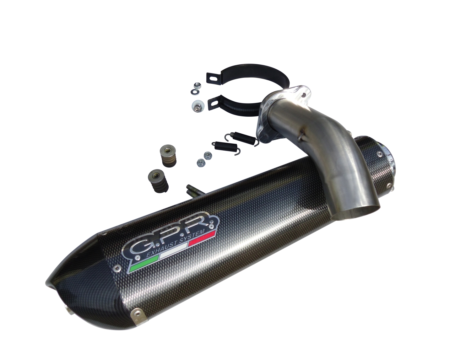 GPR exhaust compatible with  Can Am Spyder 1000 St -Sts 2013-2016, Gpe Ann. Poppy, Homologated legal slip-on exhaust including removable db killer and link pipe 