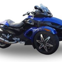 Scarico GPR compatibile con  Can Am Spyder 1000 Gs 2007-2009, Gpe Ann. titanium, Scarico omologato, silenziatore con db killer estraibile e raccordo specifico