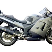 Scarico GPR compatibile con  Honda Cbr1100XX Superblackbird - X Eleven  1997-2006, Furore Poppy, Coppia di terminali di scarico omologati, forniti con db killer removibili e raccordi specifici