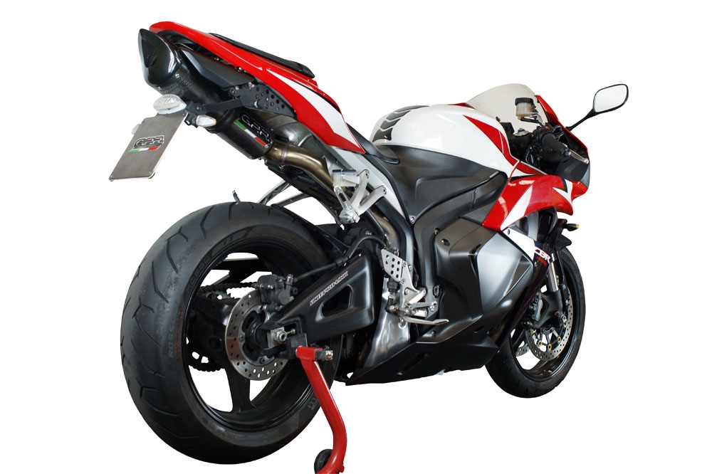 GPR exhaust compatible with  Honda Cbr 600 Rr  2005-2006, Tiburon Poppy, Homologated legal slip-on exhaust including removable db killer, link pipe and catalyst 