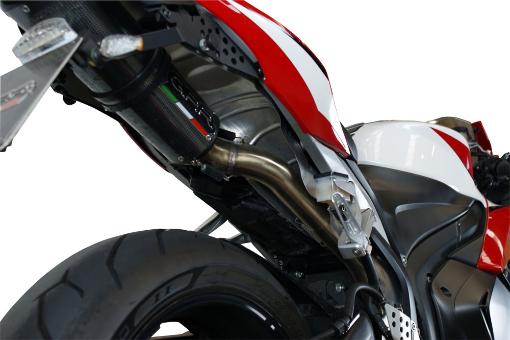 GPR exhaust compatible with  Honda Cbr 600 Rr  2007-2018, Tiburon Titanium, Homologated legal slip-on exhaust including removable db killer, link pipe and catalyst 