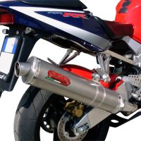 Scarico GPR compatibile con  Honda Cbr 900 Rr 2000-2003, Inox Tondo, Silenziatore di scarico omologato, con flangia specifica, con db killer estraibile