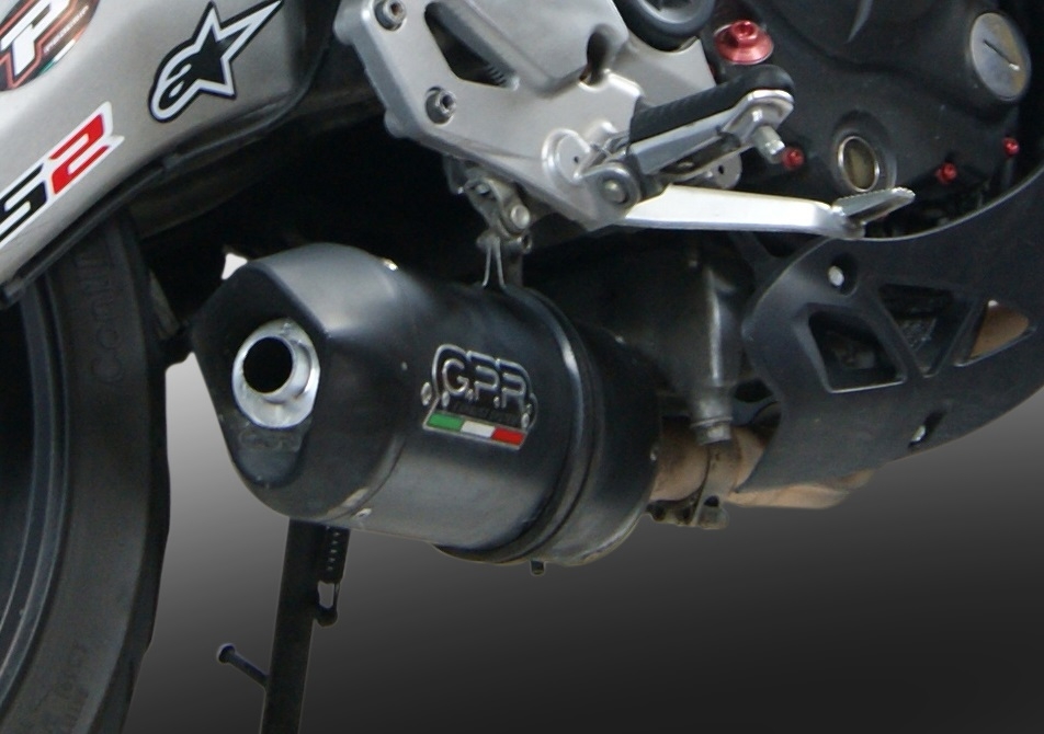 Scarico GPR compatibile con  Cf Moto Nk 650 2012-2016, Furore Nero, Scarico omologato, silenziatore con db killer estraibile e raccordo specifico