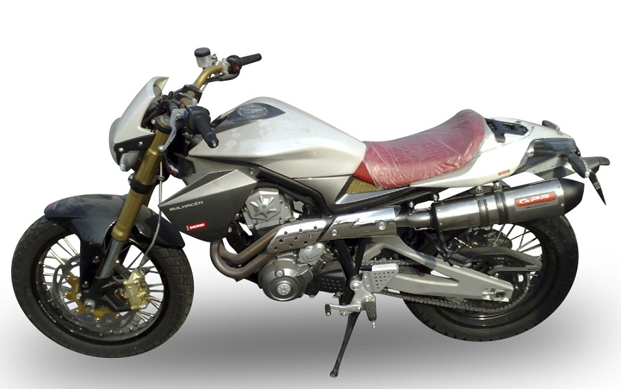 Scarico GPR compatibile con  Derbi Mulhacén 659 2005-2011, Gpe Ann. titanium, Terminale di scarico omologato,fornito con db killer estraibile,catalizzatore e collettore