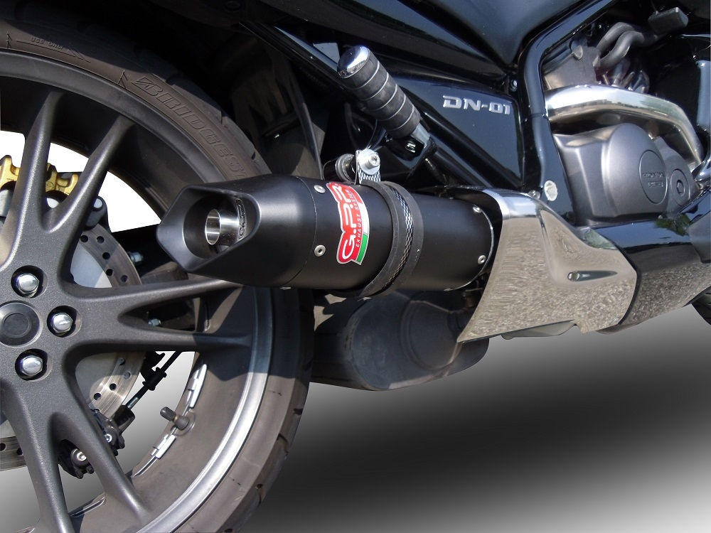 Scarico GPR compatibile con  Honda Dn-01 2008-2010, Furore Nero, Scarico omologato, silenziatore con db killer estraibile e raccordo specifico