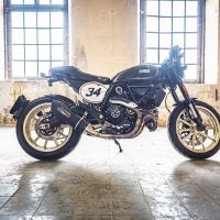 GPR exhaust compatible with  Ducati Scrambler 800  2017-2020, Furore Evo4 Poppy, Homologated legal slip-on exhaust including removable db killer, link pipe and catalyst 