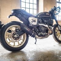 Scarico GPR compatibile con  Ducati Scrambler 800  2017-2020, Furore Evo4 Nero, Terminale di scarico omologato,fornito con db killer estraibile,catalizzatore e collettore