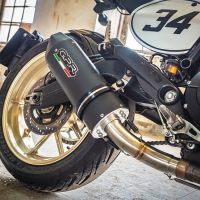 Scarico GPR compatibile con  Ducati Scrambler 800  2017-2020, Furore Evo4 Nero, Terminale di scarico omologato,fornito con db killer estraibile,catalizzatore e collettore