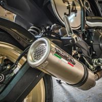 GPR exhaust compatible with  Ducati Scrambler 800  2015-2016, M3 Titanium Natural, Homologated legal slip-on exhaust including removable db killer and link pipe 