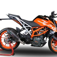 Scarico GPR compatibile con  Ktm Rc 390 2017-2020, GP Evo4 Poppy, Scarico omologato, silenziatore con db killer estraibile e raccordo specifico