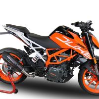 Scarico GPR compatibile con  Ktm Rc 390 2017-2020, GP Evo4 Poppy, Scarico omologato, silenziatore con db killer estraibile e raccordo specifico