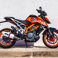 GPR exhaust compatible with  Ktm Rc 390 2017-2020, Albus Evo4, Homologated legal slip-on exhaust including removable db killer and link pipe 