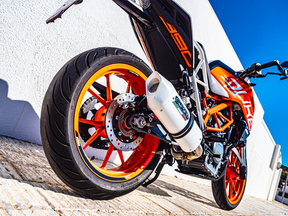 Scarico GPR compatibile con  Ktm Rc 390 2017-2020, Albus Evo4, Scarico omologato, silenziatore con db killer estraibile e raccordo specifico