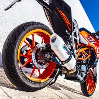 GPR exhaust compatible with  Ktm Rc 390 2017-2020, Albus Evo4, Homologated legal slip-on exhaust including removable db killer and link pipe 