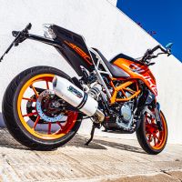 GPR exhaust compatible with  Ktm Rc 390 2017-2020, Albus Evo4, Homologated legal slip-on exhaust including removable db killer and link pipe 