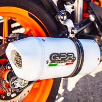 Scarico GPR compatibile con  Ktm Rc 390 2017-2020, Albus Evo4, Scarico omologato, silenziatore con db killer estraibile e raccordo specifico