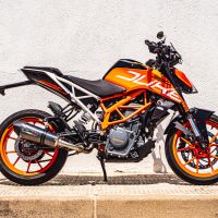 Scarico GPR compatibile con  Ktm Duke 250 2017-2020, GP Evo4 Poppy, Scarico omologato, silenziatore con db killer estraibile e raccordo specifico