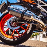 Scarico GPR compatibile con  Ktm Rc 390 2017-2020, GP Evo4 Poppy, Scarico omologato, silenziatore con db killer estraibile e raccordo specifico