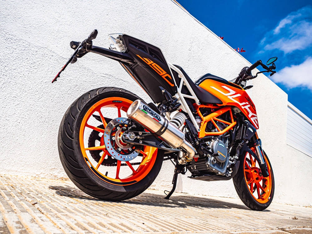 Scarico GPR compatibile con  Ktm Rc 390 2017-2020, M3 Inox , Terminale di scarico racing, con raccordo, senza omologazione