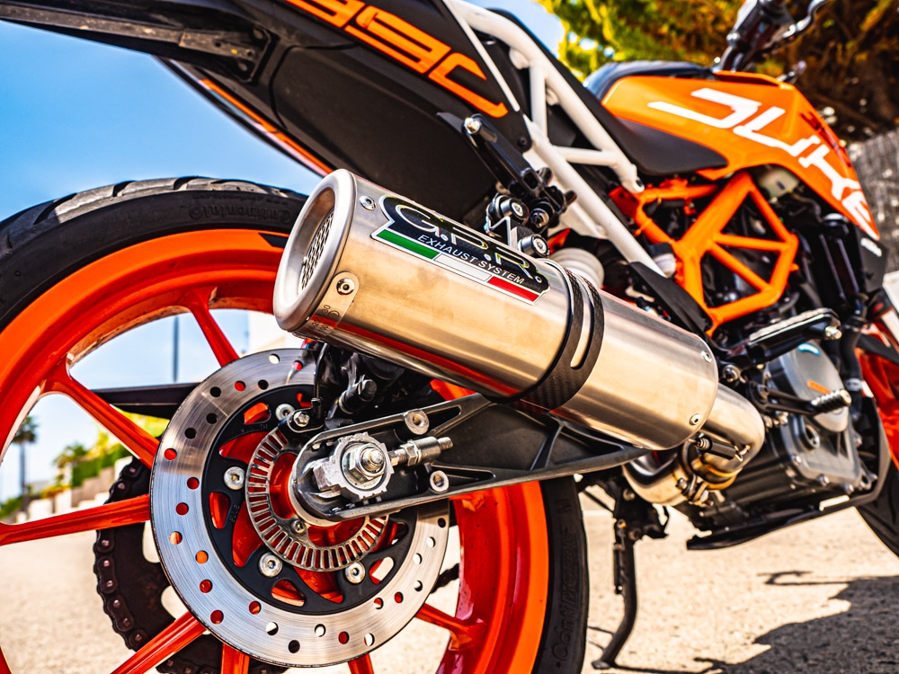 GPR exhaust compatible with  Ktm Rc 390 2017-2020, M3 Inox , Homologated legal slip-on exhaust including removable db killer and link pipe 