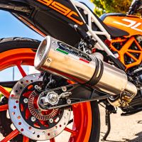 GPR exhaust compatible with  Ktm Rc 390 2017-2020, M3 Inox , Homologated legal slip-on exhaust including removable db killer and link pipe 